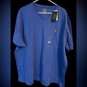 Ralph Lauren Men's Royal Blue V-Neck Men’s XXL Tee